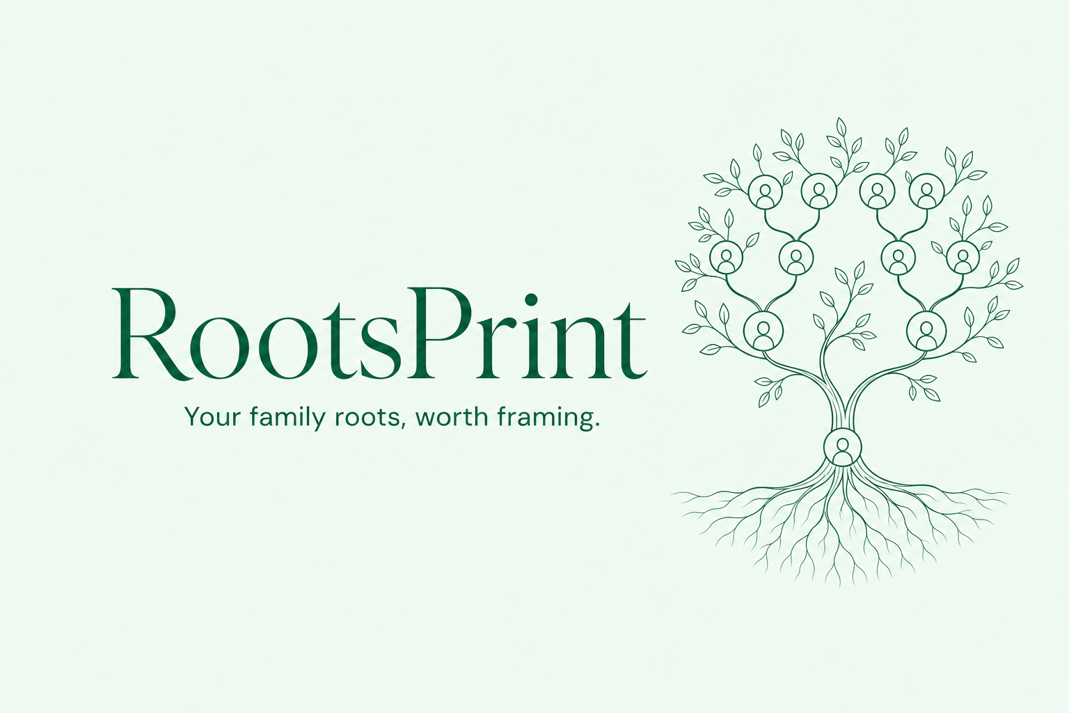A family tree built with RootsPrint